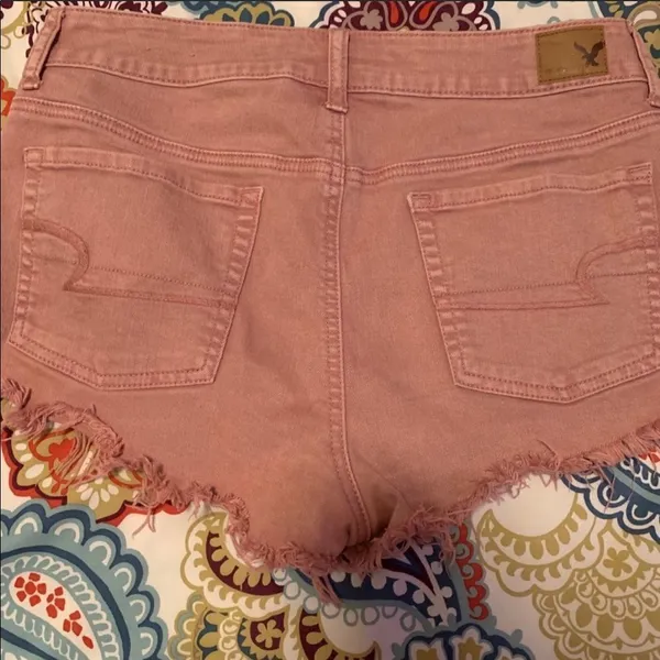American Eagle ✨Pink Low Rise Stretch Denim Booty Shorts✨ - Image 10
