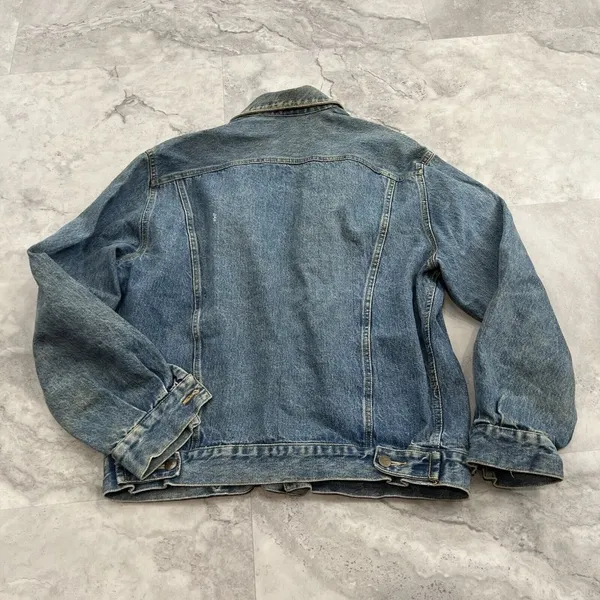 Vintage Guess Georges Marciano Denim Jean Jacket Mens Size Large 80s Big‎ Logo - Image 2