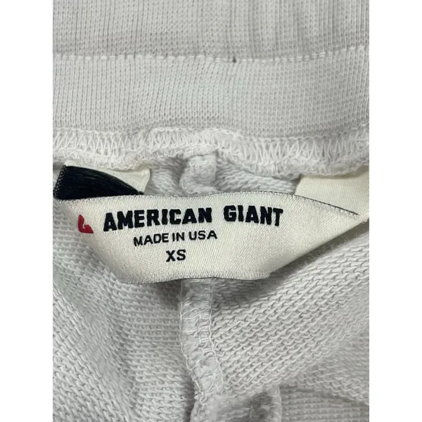 American Giant Jogger Sweatpants XS Off White Gray USA Made Drawstring Lounge - Image 6