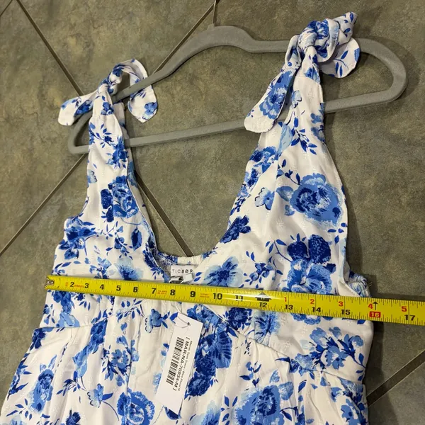 NWT Baltic Born Mariah Tank Florals Blue White Maxi Dress Sz M Wedding Beach - Image 12