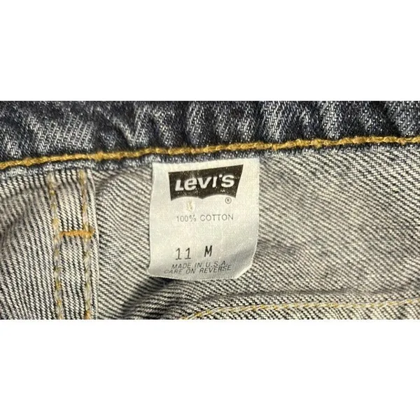 Vintage Levi's 550 Jeans Relaxed Fit Tapered Leg Junior's Size 11 M HIGH RISE - Image 4