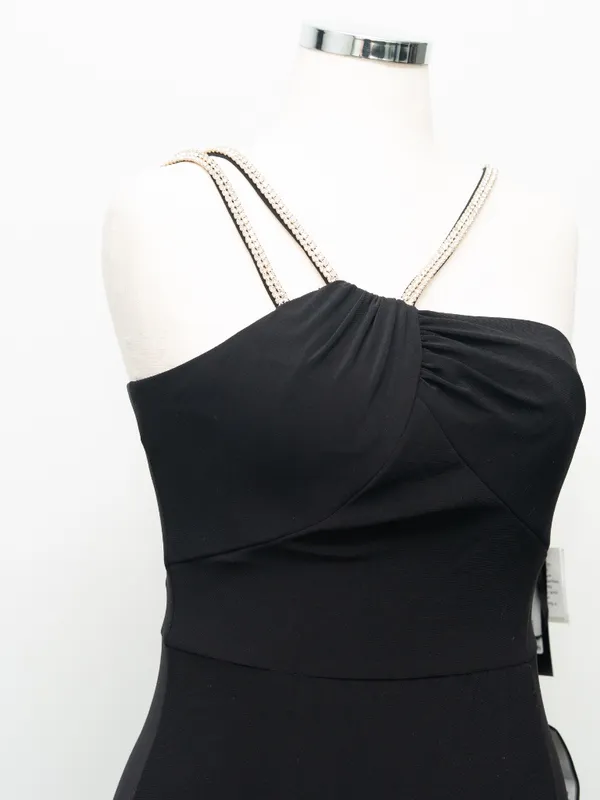 XSCAPE - Asymmetric‎ Rhinestone Strap Gown - Image 10