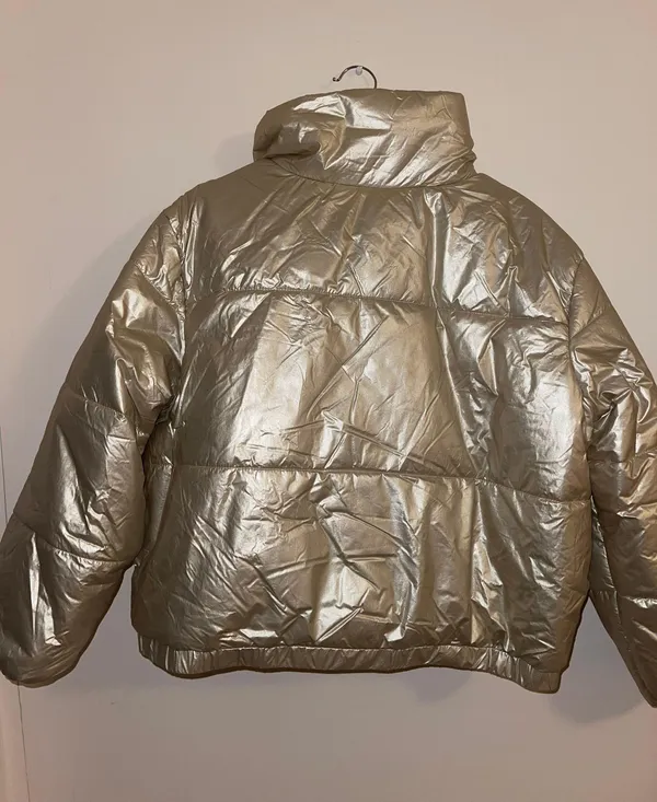 Wild Fable Oversized Gold Puffer Jacket - Image 4