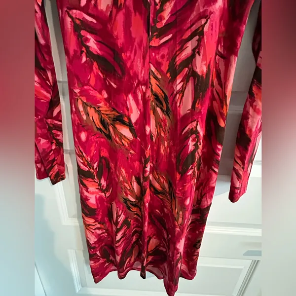 J Jill Stretch Wrap Dress Red pink Size S - Image 10