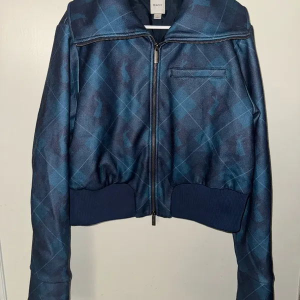 Maeve Blue Bomber Jacket with Structured Design - Image 9