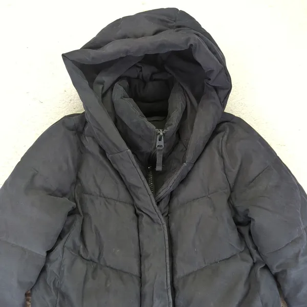 Abercrombie Fitch Ultra Black Puffer‎ Jacket Hooded Wind Water Resistant Small - Image 9