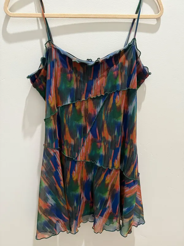 urban outfitters mesh multicolored mini dress - Image 2
