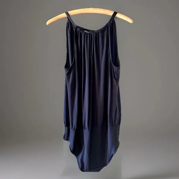 Anthropologie Navy Bodysuit Saturday Sunday NWOT Blouse Sz XL Silky Top Festival - Image 3