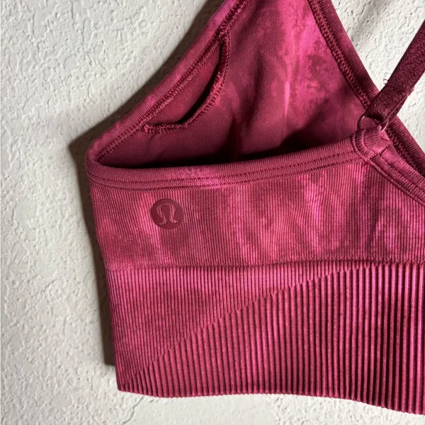 Lululemon Ebb To Street Bra A/B Cup Wash Stone Wash Chianti size 6 - Image 5