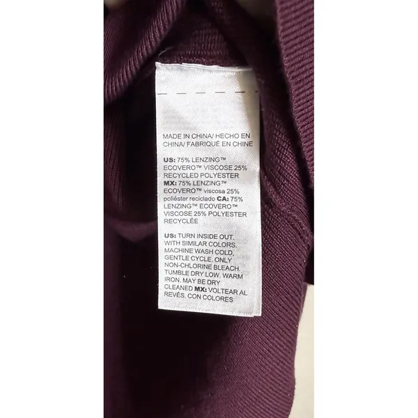Chicos 4 US XXL Sweater Purple Plum Mock Neck Button Shoulder Long Sleeve Top - Image 5
