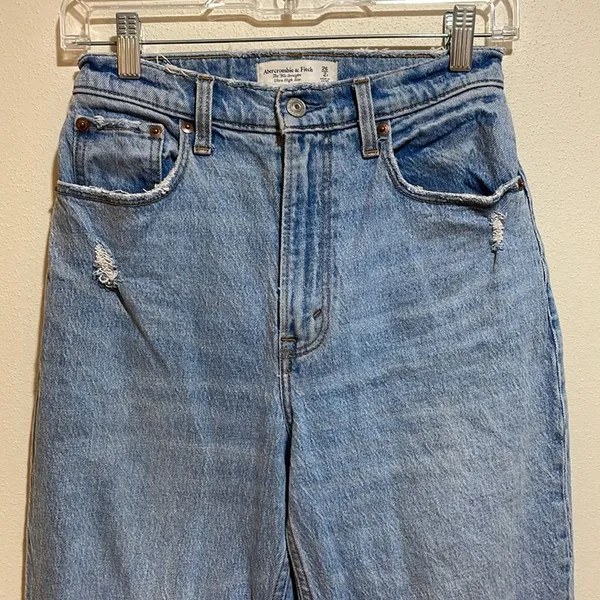 Abercrombie & Fitch Curve Love The '90s Straight Ultra High Rise Jeans 26/2 - Image 5