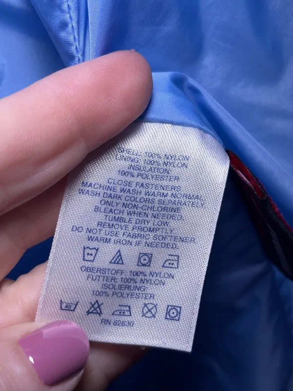 Lands End Vest Women's Size Med 10/12 White Blue Quilted Warm Full Zip Primaloft - Image 10