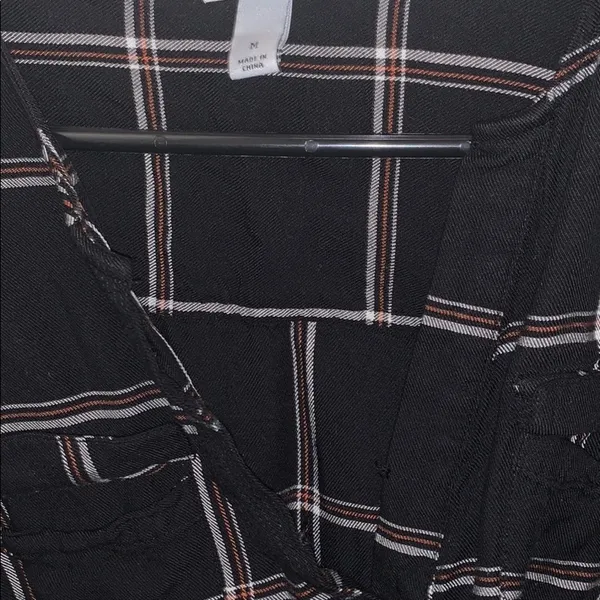 A New Day 3/4 Sleeve Checkered Shirt Dress - Image 6