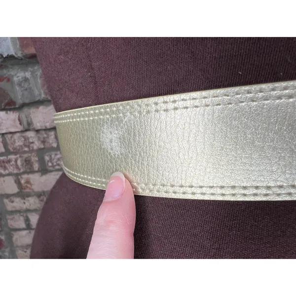 Nine west belt Genuine leather gold y2k small - Image 8