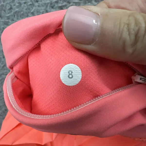 Lululemon Pleat To Street Skirt Skort Grapefruit Coral Athletic Tennis Women 8 - Image 10