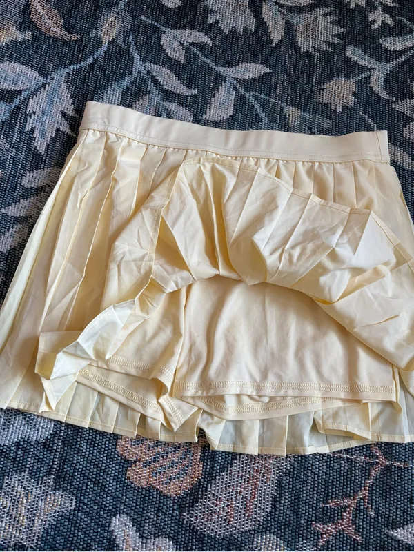 Butter Yellow Pleated Active Skort - Image 4