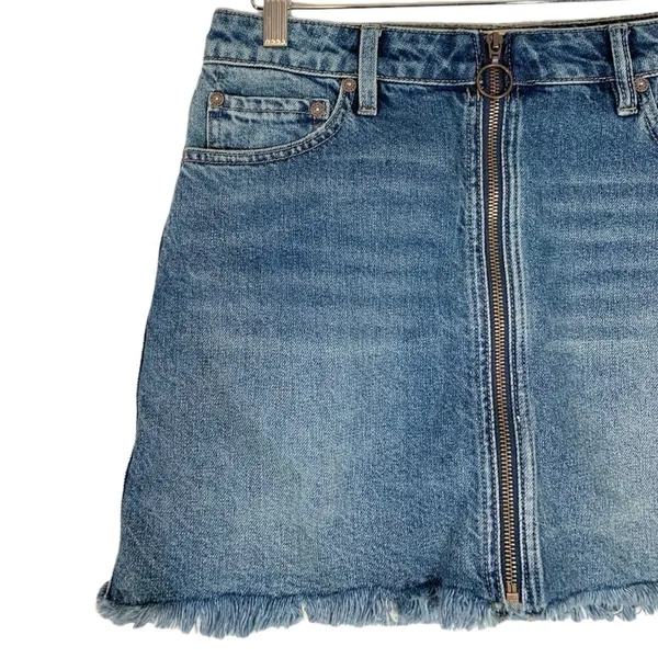 Free People We The Free High Waist Jean Skirt Size 27 - Image 6