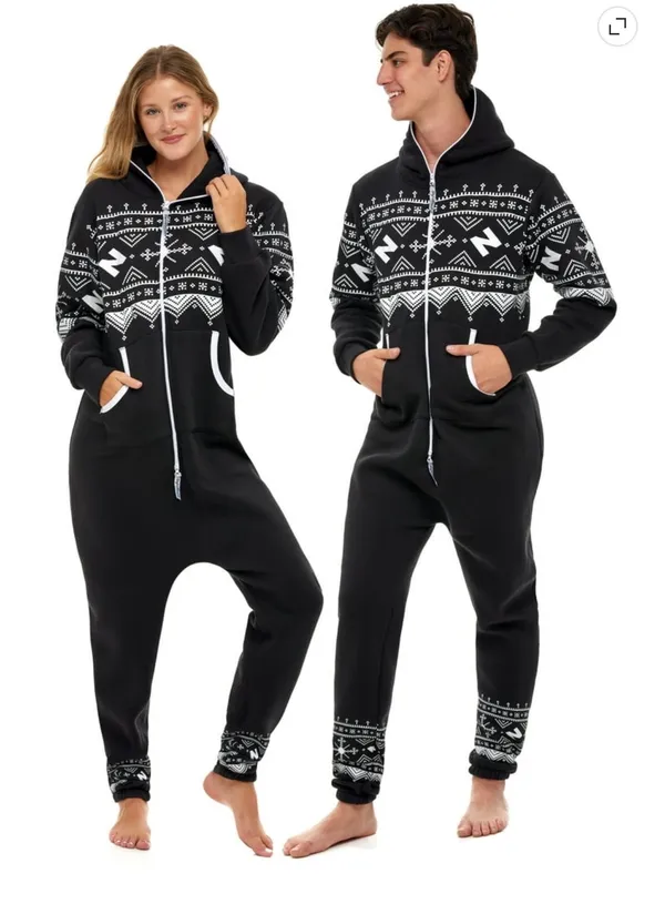Skylinewears Nordic Print Sweatshirt Pajama Jumpsuit - Image 2