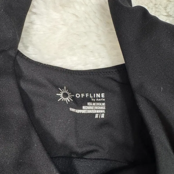 Aerie Offline Black Workout Tank Top Activewear - Image 2