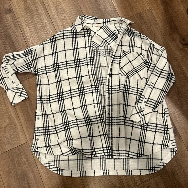 FREE PEOPLE Not Your Boyfriends Oversize Tunic size small - Image 2