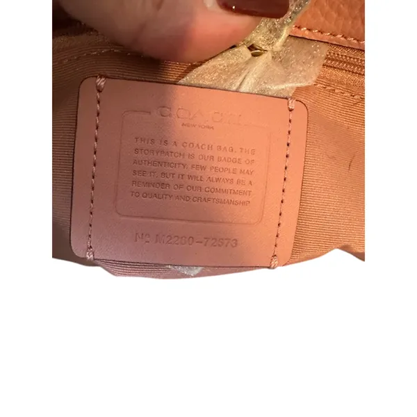 Coach Blush Pink Blossom Leather LTH Town Tote Bag Women NWT - Image 7