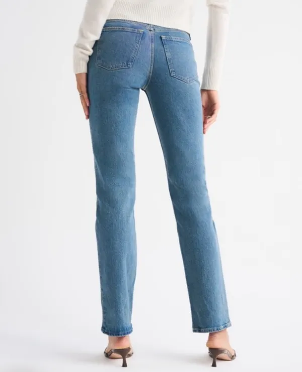Abercrombie & Fitch Curve Love Mid Rise Straight Jeans - Image 3