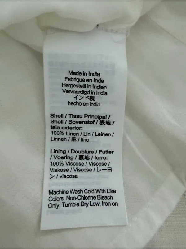 NWT J.Crew White 100% Linen Button Front Fit & Flare Dress Size 6 - Image 5