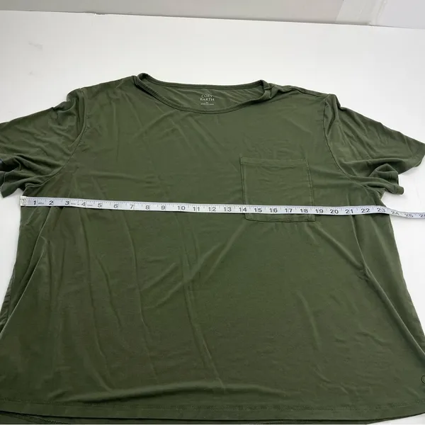 Cozy Earth Women’s Short Sleeve Shirt Top Size XL Pocket Bamboo Blend‎ *FLAW - Image 5