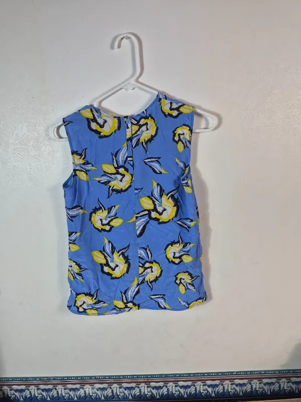 Diane Von Furstenberg Floral Print Top P - Image 5