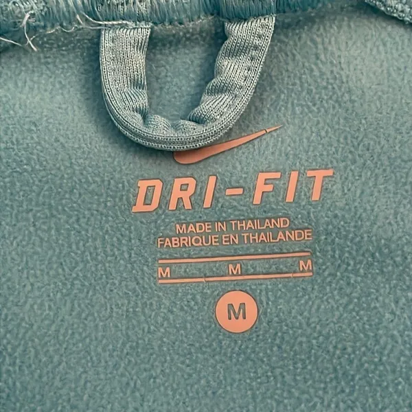 Nike Women's Dri-FIT 1/4 Zip Hooded Jacket Blue Medium Athletic TopNike Dri-FIT - Image 2