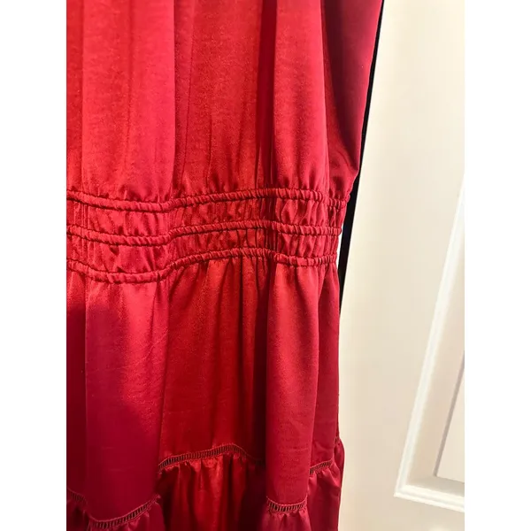 Lost + Wander Fleur Halter Maxi Dress‎ in burgundy XL - Image 3