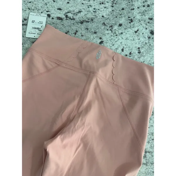 NWT Free People Movement Genesis Scalloped pink Leggings L Large - Image 3