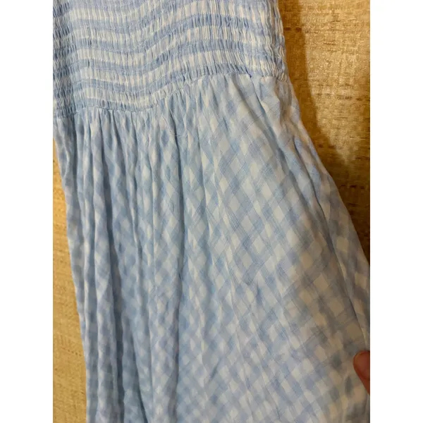 Petal & Pup Blue Gingham Smocked Ruffle Maxi Dress‎ Womens Size 4 US 8 AU - Image 3