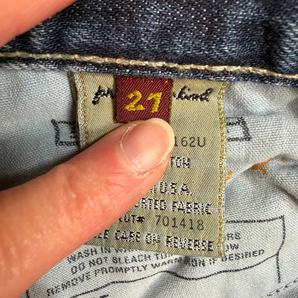 7 For All Mankind 27 Jeans Flare Low Rise Boho Retro Distressed Medium Blue Wash - Image 11