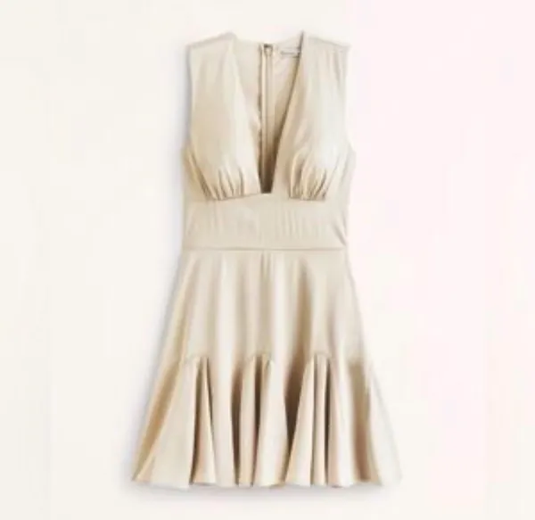 Abercrombie & Fitch Gold Mini Dress - Image 3