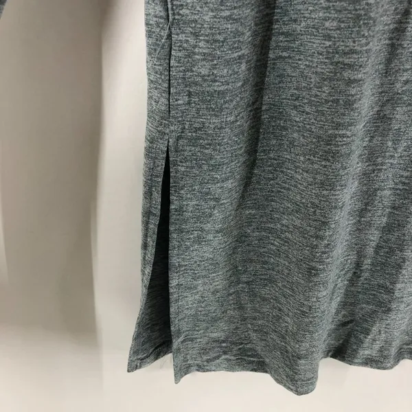 Fabletics Womens Work Out Top Long Sleeve Side Slits Heathered Gray S - Image 3