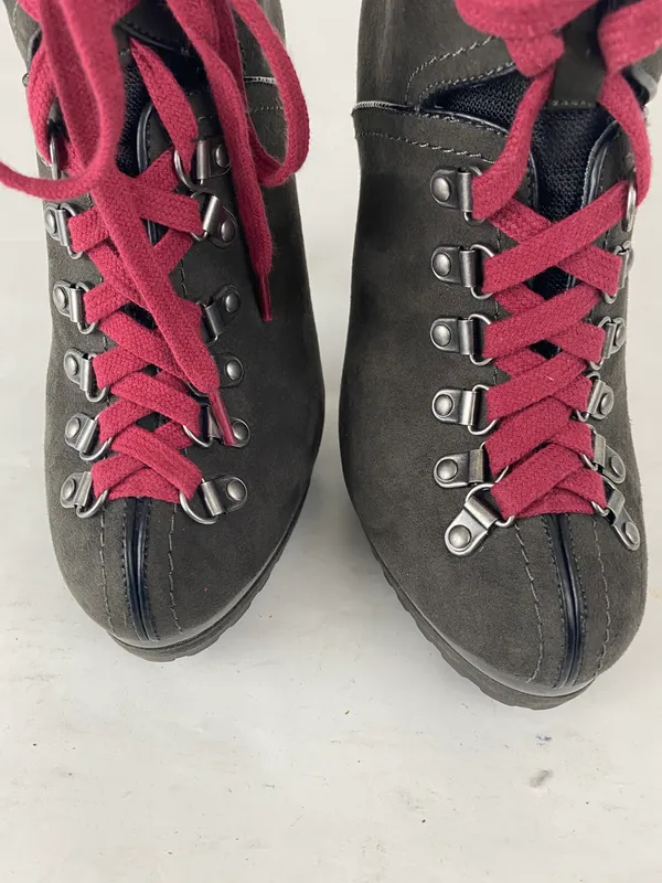 Xhilaration E NWOT Lace Up Heeled Hiking Boots - Image 6