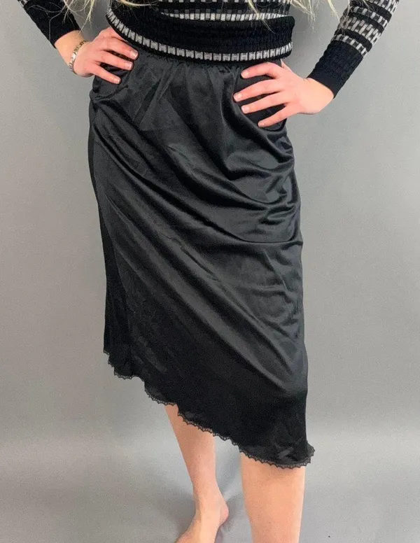 Vanity Fair Vintage Slip Skirt With Lace Trim - Image 2