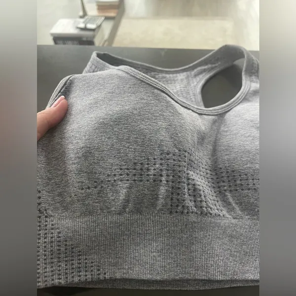 Nwot High Waisted Leggings And Top In Grey Color M - Image 5