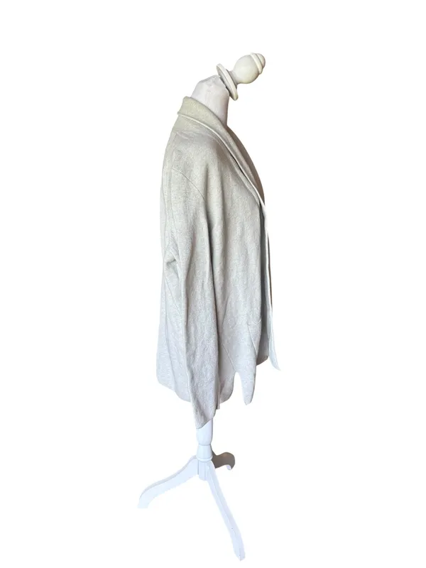 J Crew Factory Chelsea Sweater Blazer Cotton Gray Womens XL Open Front - Image 3