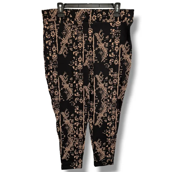 Torrid Signature Waist Premium Black Peach Geometric Leggings 2 2X 18 20 NWT - Image 4