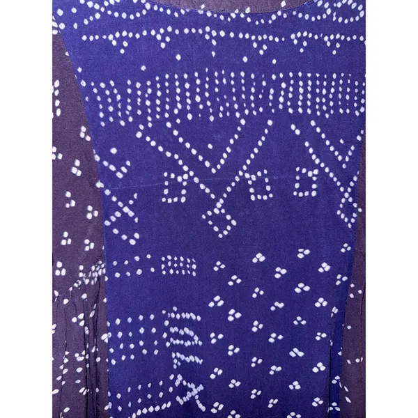 Free People Shibori Balloon Sleeve Tunic‎ Dress XS Patchwork Boho Hippie ~Flaw~ - Image 11