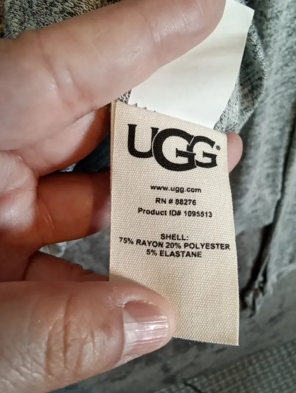 UGG Heather Gray Twist-Front Lounge Top & Jogger Set Cozy Lounge Womes S - Image 6