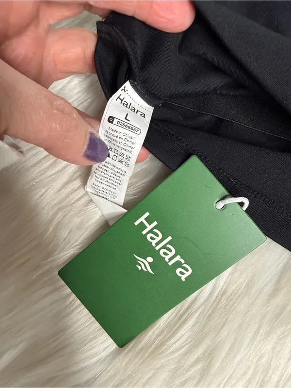 Halara Black Cami Strap Sports Bra NWT L - Image 4