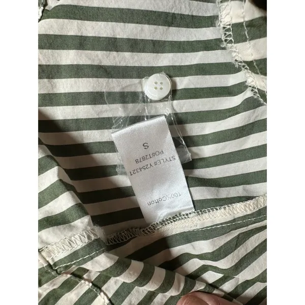 Tuckernuck Green White Stripe Jardin Stripe Cotton Poplin Mini Calli Resort SZS - Image 6
