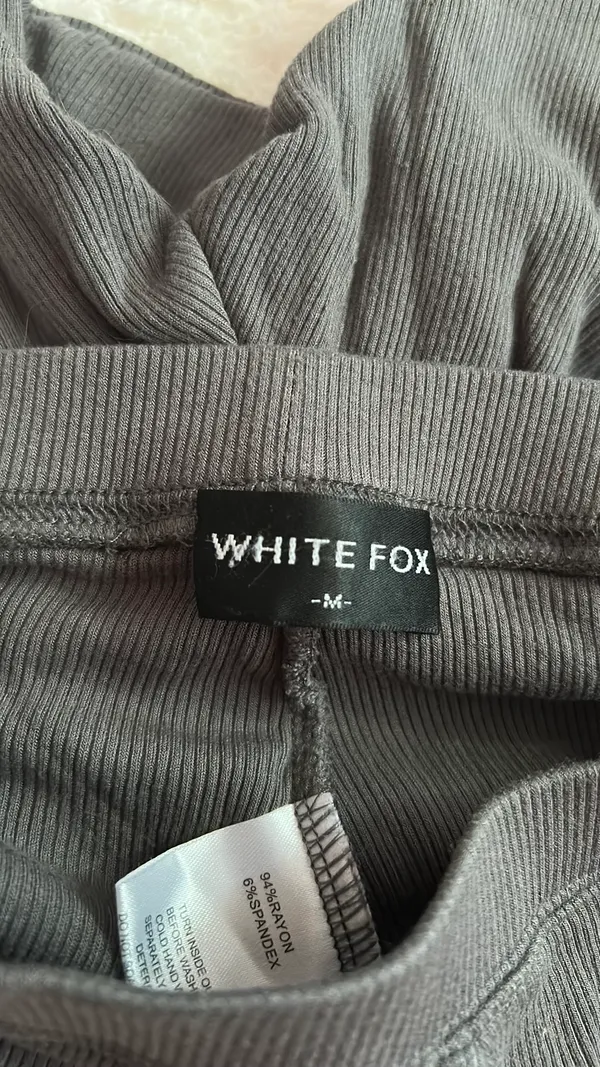 white fox biker shorts - Image 2