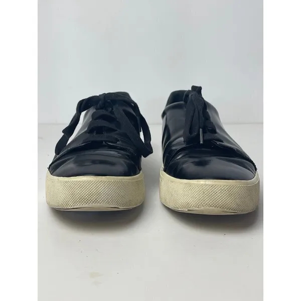 Vince Bale Black Leather Lace Up Platform Low Top Fashion Sneakers Size‎ 6.5 - Image 6