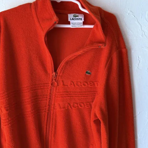 Lacoste Jacket Womens S Full Zip Made in France F4728 Retro Embroidered France‎ - Image 2