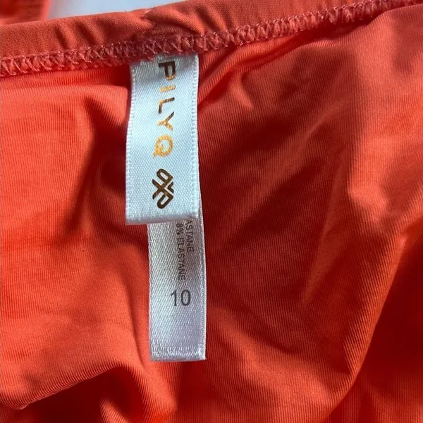 NWOT PILYQ Mango Tango Orange Studded Side Cut-Out Monokini One-Piece Size 10 - Image 5