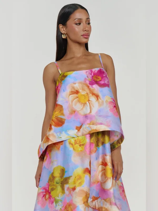 Show Me Your Mumu Ella Maxi Dress size Medium M Brushed Blooms Floral tier NWOT - Image 3